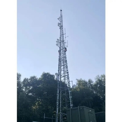 Με πόδια χάλυβα τέσσερα πύργος 100meters κινητής επικοινωνίας δικτυωτού πλέγματος μόνος υποστηριγμένος