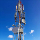 γαλβανισμένος πύργος φραγμός 3 χάλυβα τηλεπικοινωνιών GSM 70m με πόδια δομή γωνίας