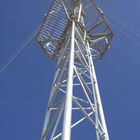 Γαλβανισμένος πύργος Guyed τηλεπικοινωνιών καυτής εμβύθισης τριγώνων