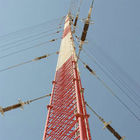 55m εξατομικεύσιμος χάλυβας πύργων ιστών Guyed επικοινωνίας δικτυωτού πλέγματος ηλεκτρικός και δομικός χάλυβας κραμάτων