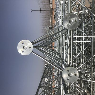 3 υποστηριγμένος πόδι ιστός 120m χάλυβα πύργος καλωδίων Guyed