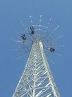 Τηλεσκοπικός πύργος καλωδίων Guyed τηλεπικοινωνιών επικοινωνίας