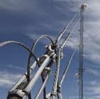 Τηλεπικοινωνίες 15m χάλυβα πύργος καλωδίων Guyed