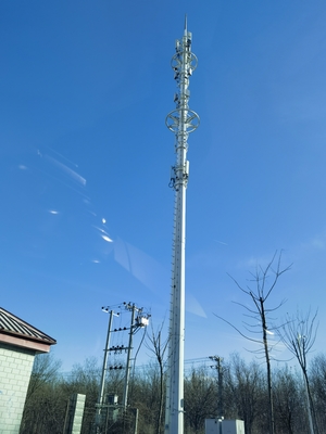 Communication Single Tube Antenna Tower με Μικρό Δάπεδο